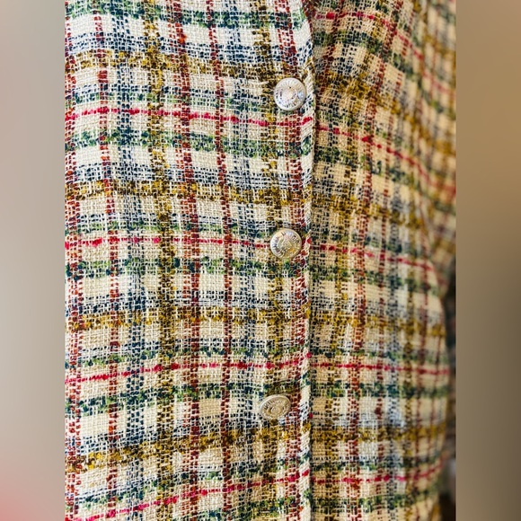 Joelle Tweed Oversized Blazer Jacket – Plaid Multicolor – Size L – Like New - Picture 8 of 12